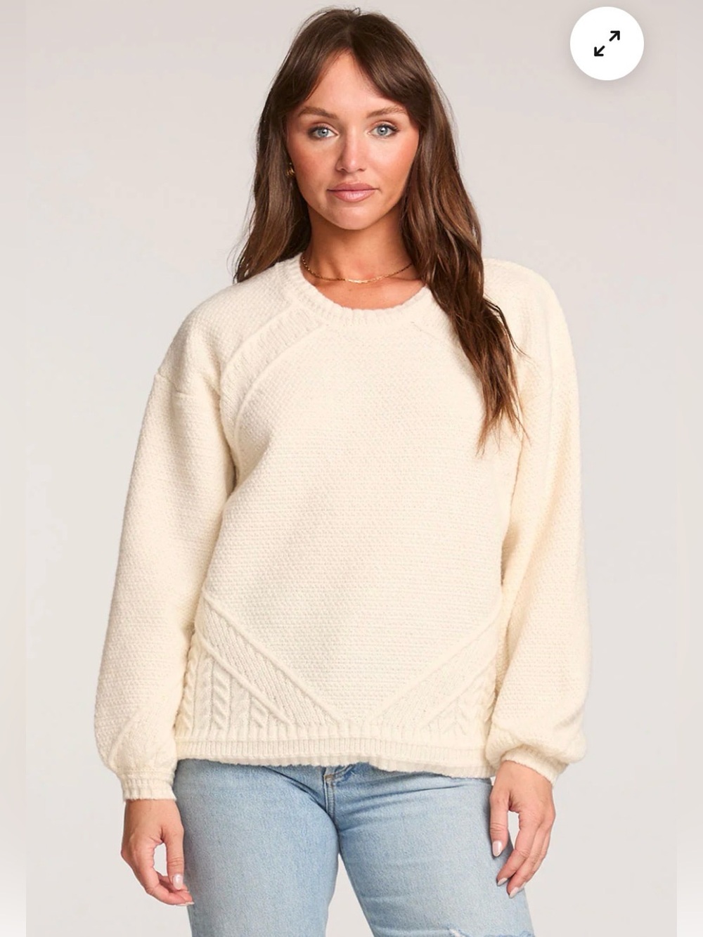 NWT Saltwater Luxe Alderon Natural Sweater Oversized Small